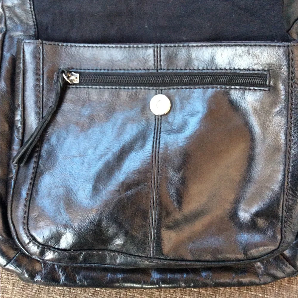 The Sak Black Leather Ventura Backpack Bag